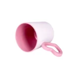 Süblimasyon Pembe Kalpli İçi Pembe Kupa - Görsel 3