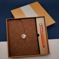 Turuncu Özel Tasarım Defter Kalem Seti