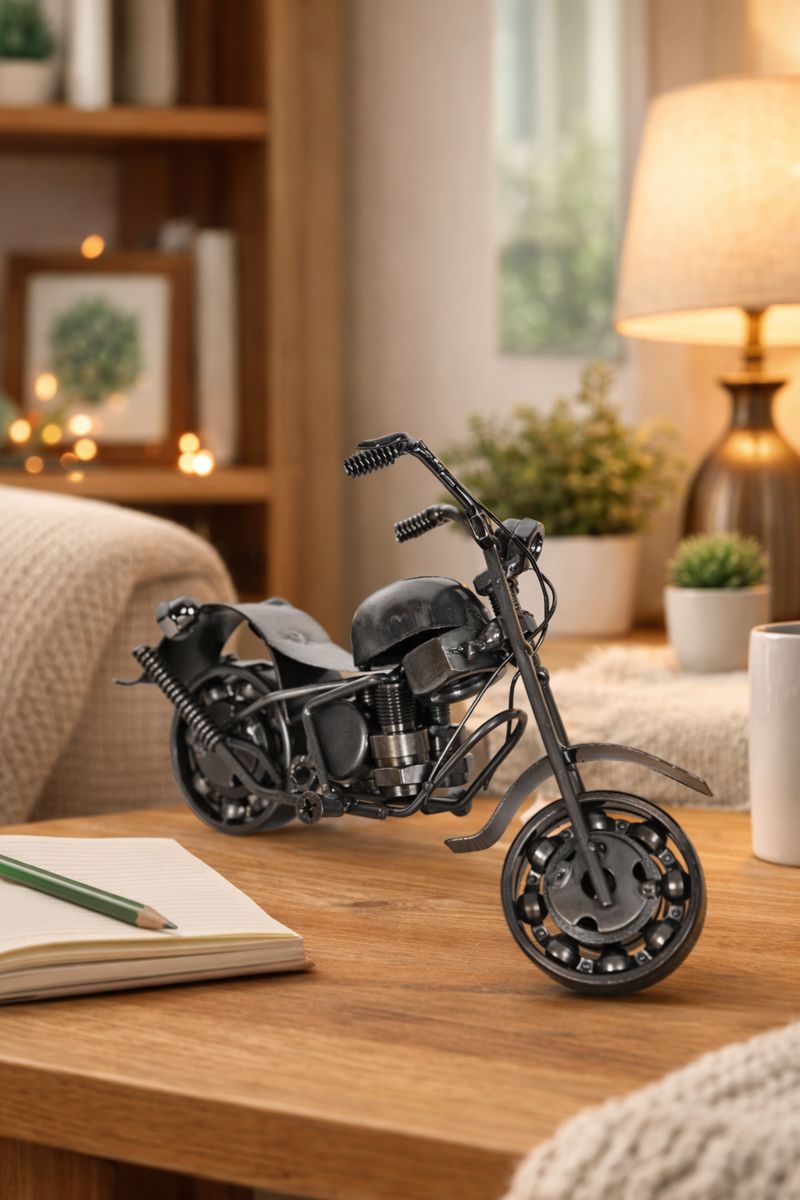 Dekoratif-Metal-Motosiklet-Biblosu Dekoratif Metal Motosiklet Biblosu - Görsel 1