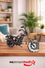 Dekoratif Metal Motosiklet Biblo | El Yapımı Chopper - Görsel 2